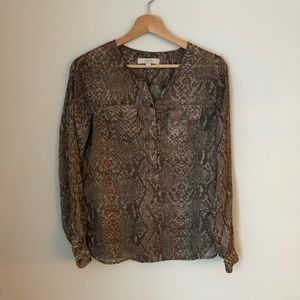 Loft Snakeskin Blouse